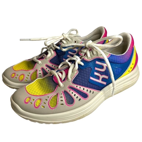 KyBun USA Cirrus DXB Blue-Yellow Limited Edition Sneaker Size 8.5 - Picture 1 of 5